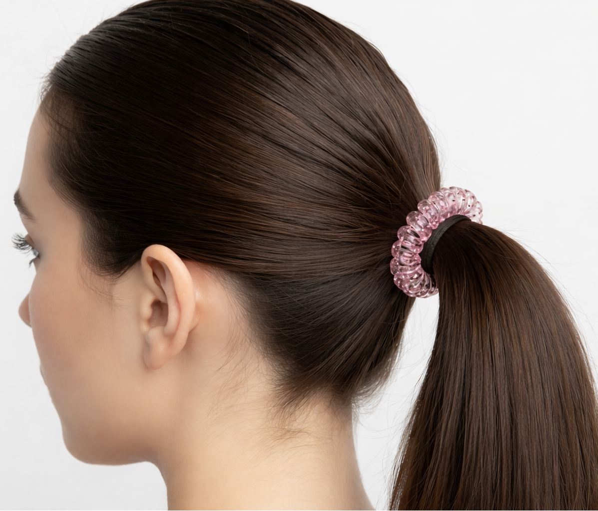 Pastel Purple Spiral Hair Ties – 3-Pack (Pink, Lilac & Purple)