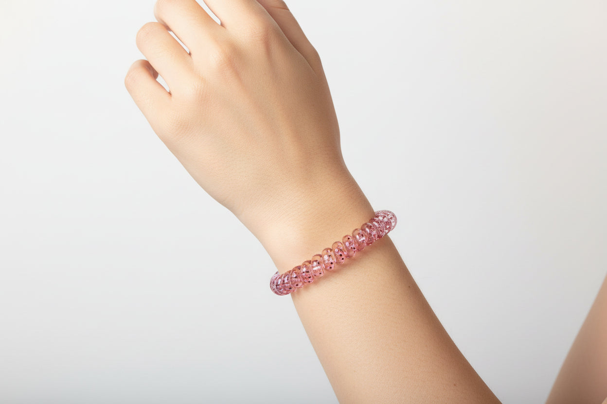 Pastel Purple Spiral Hair Ties – 3-Pack (Pink, Lilac & Purple)