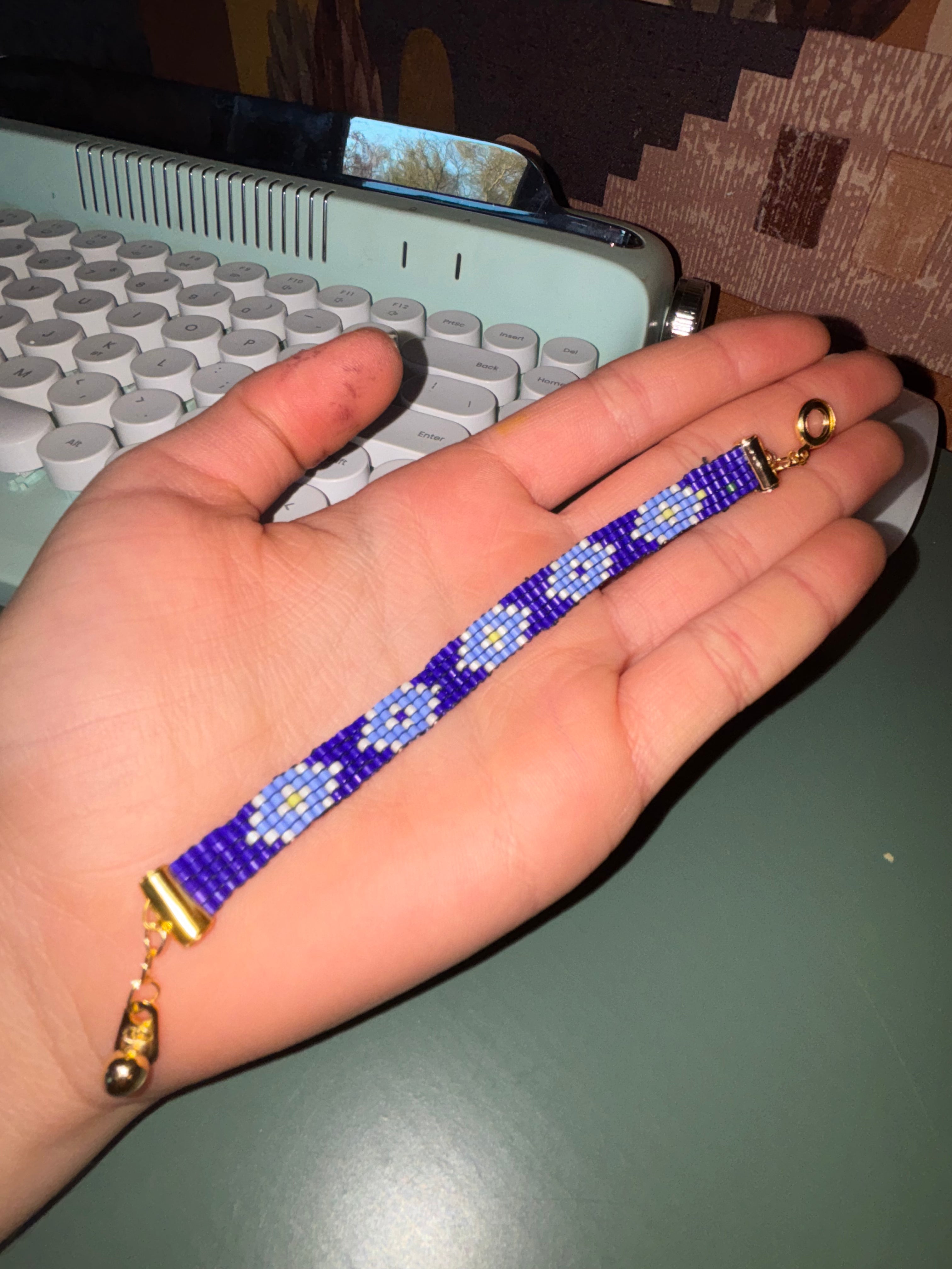 Dark purple small size miyuki bracelet