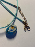 Ceramic blue necklace